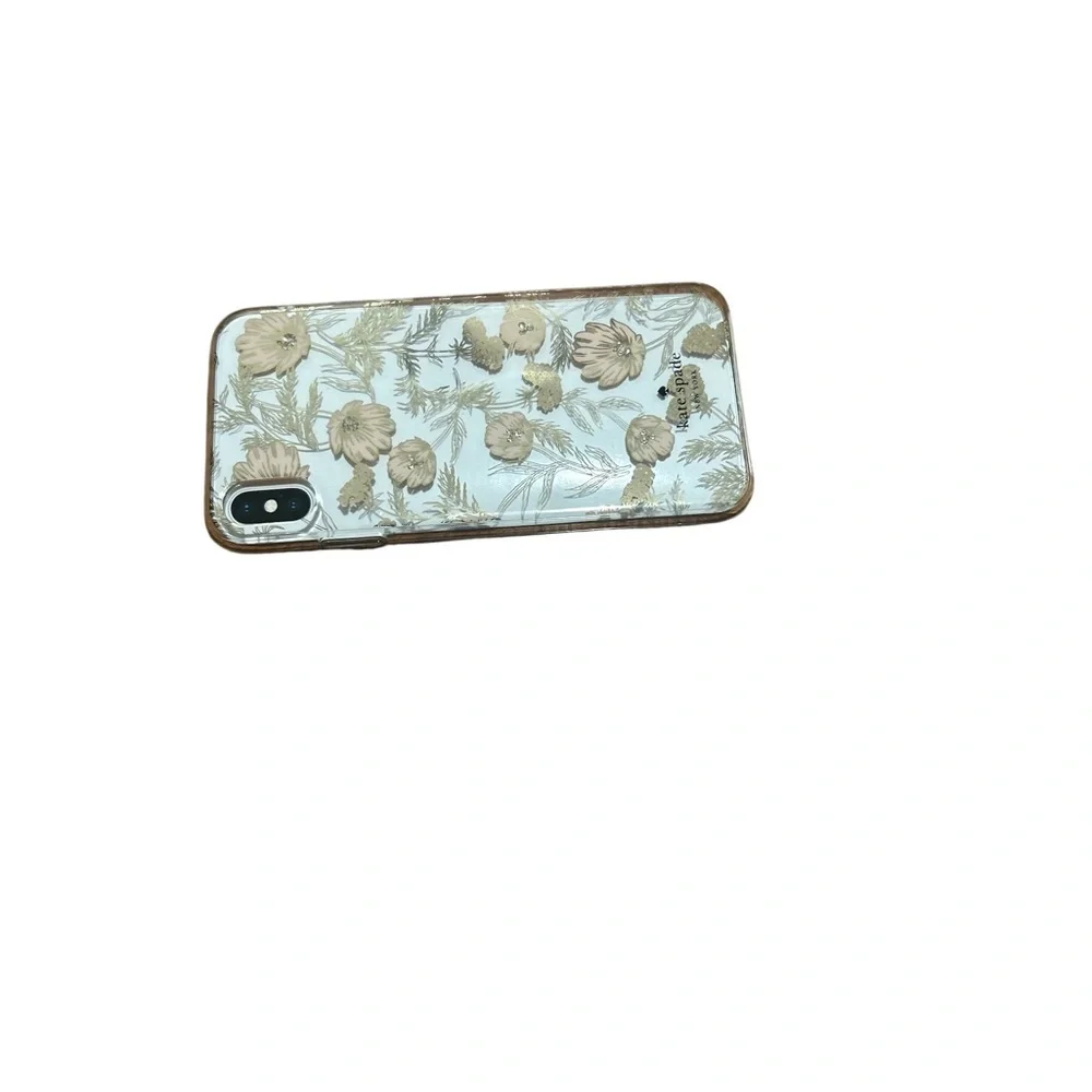 kate spade Clear Floral iPhone Case with Pink and Gold Accents